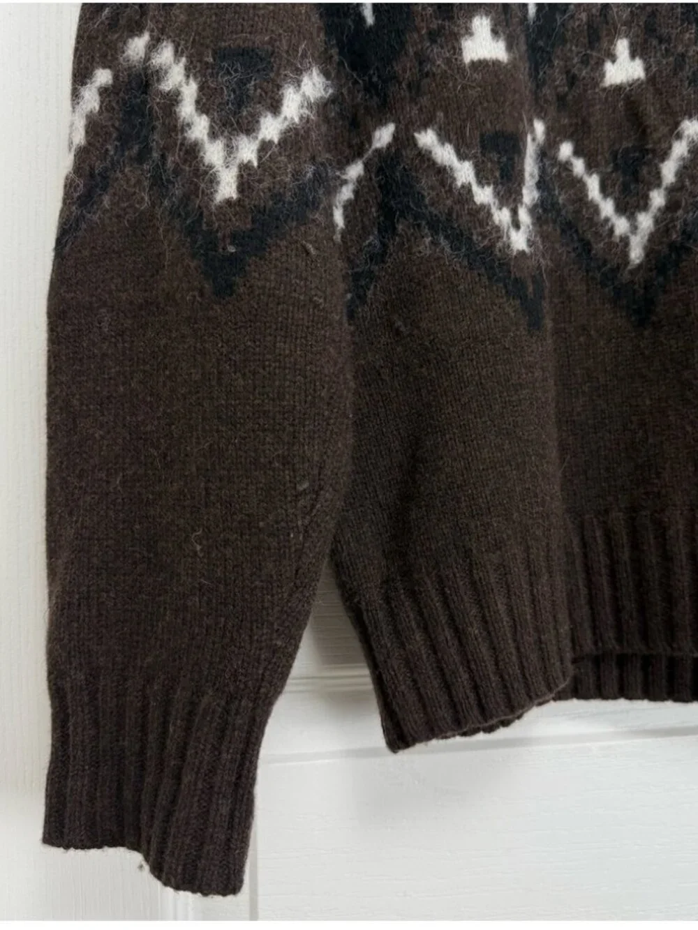 Banana Republic Como Fair Isle Sweater Men’s Size Medium Brown